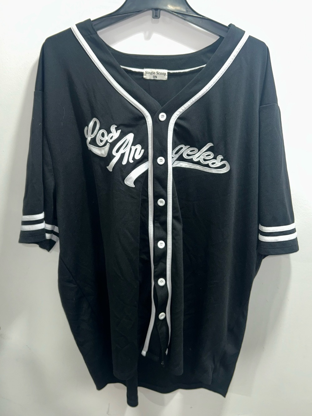 Los Angeles Black & White Baseball Jersey